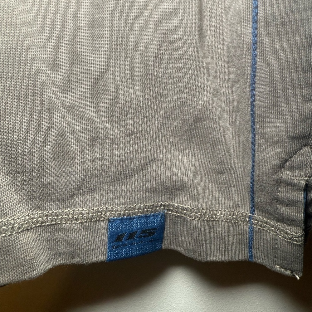 Harley Davidson 115 Anniversary Gray & Blue Henley Heavyweight Logo Back Large - Picture 9 of 9